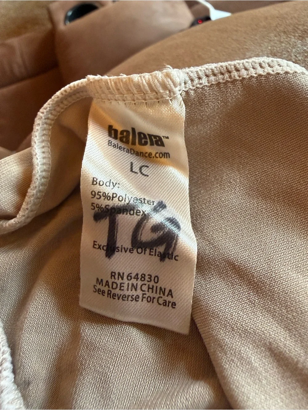 Balera LC Lyrical Dance Costume Ivory Gold Lace Leotard Taupe Skirt Contemp